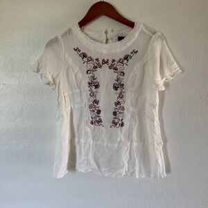 disney embroidered blouse | size: M